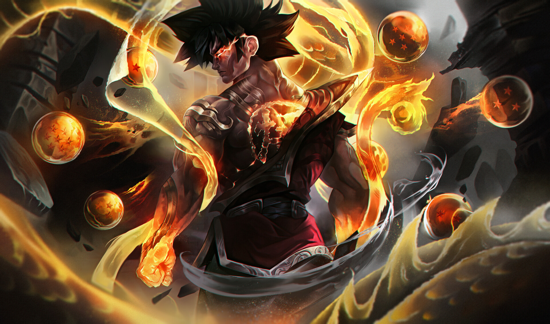 Goku sfere del drago fiamme, 1920x1133 1080p, Desktop