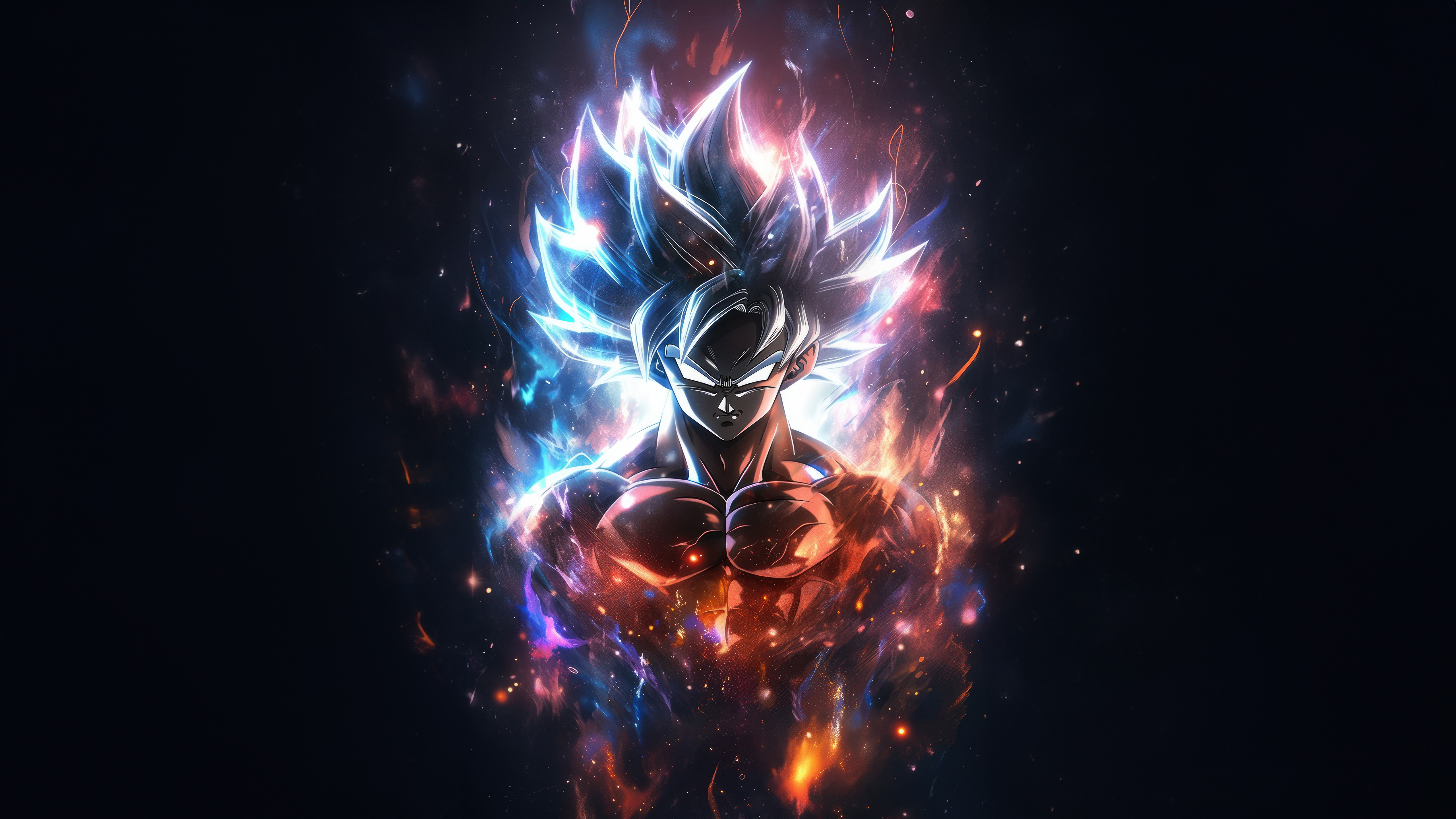 Goku aura cosmica energia, 5120x2880 4K Ultra HD, Monitor 4K