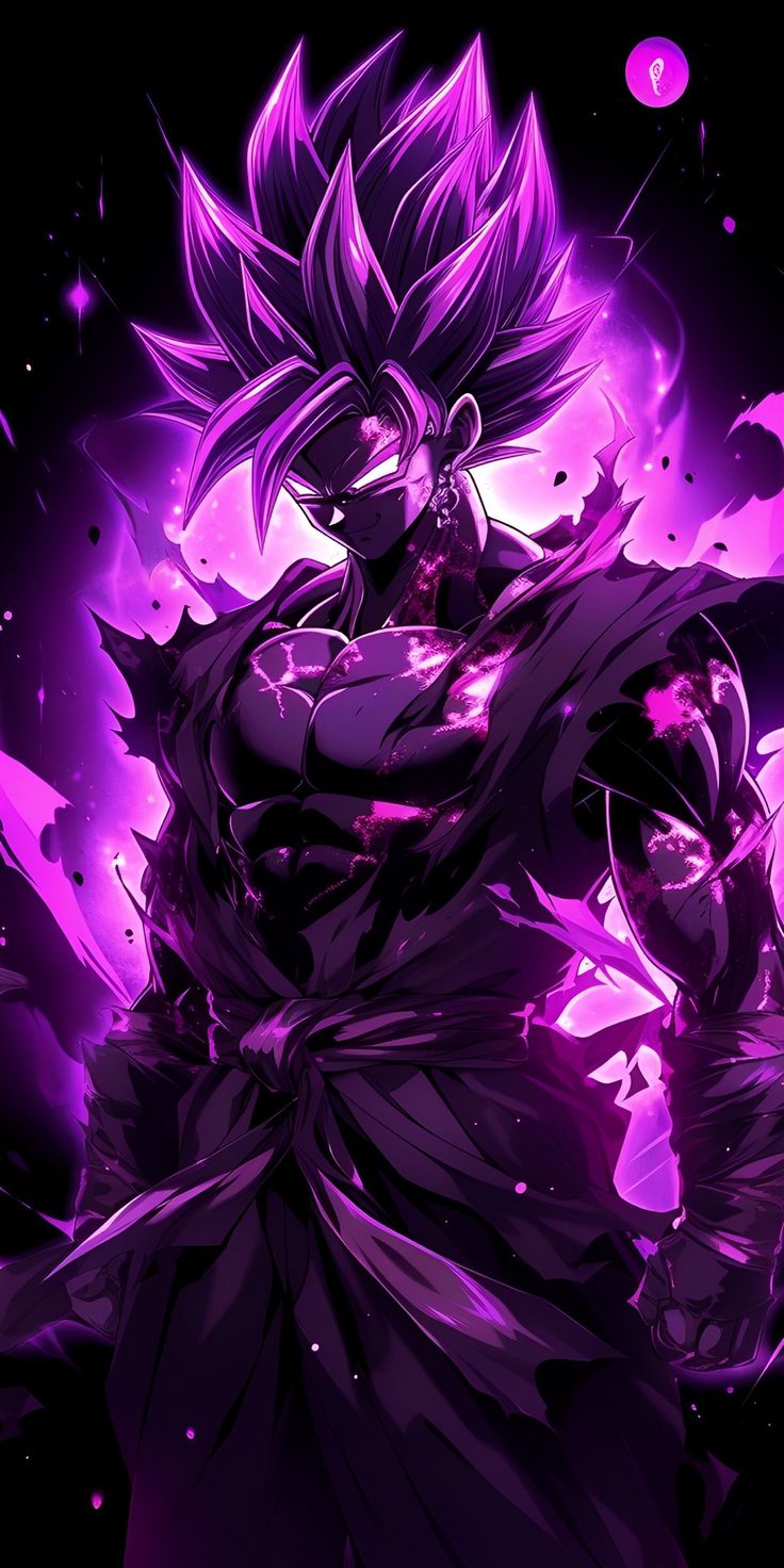 Goku aura viola Dragon Ball, Saiyan, 736x1472 Verticale, Telefono