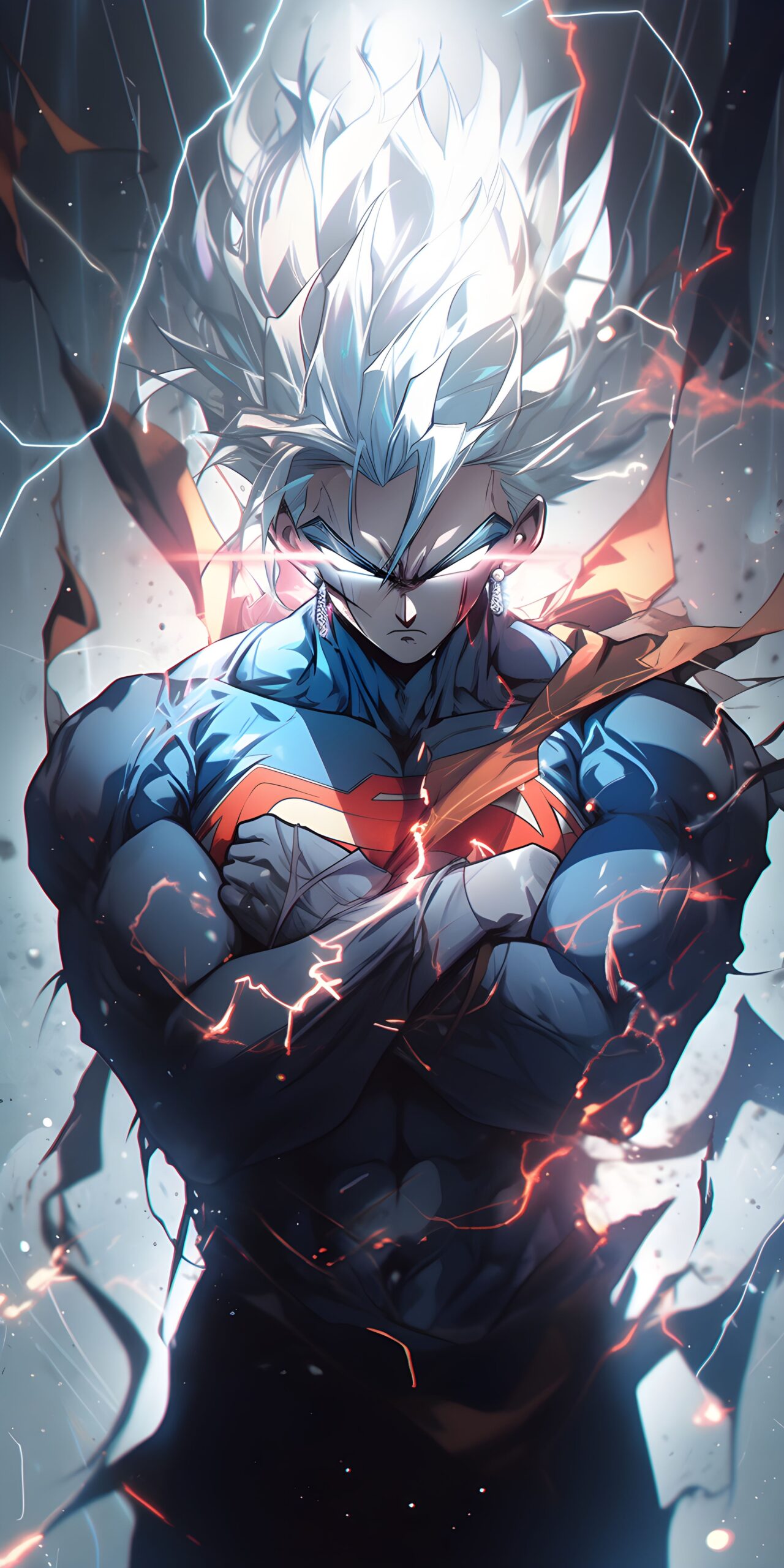 Goku Super Saiyan aura elettrica, Dragon Ball, 1280x2560 Full HD Verticale, iPhone