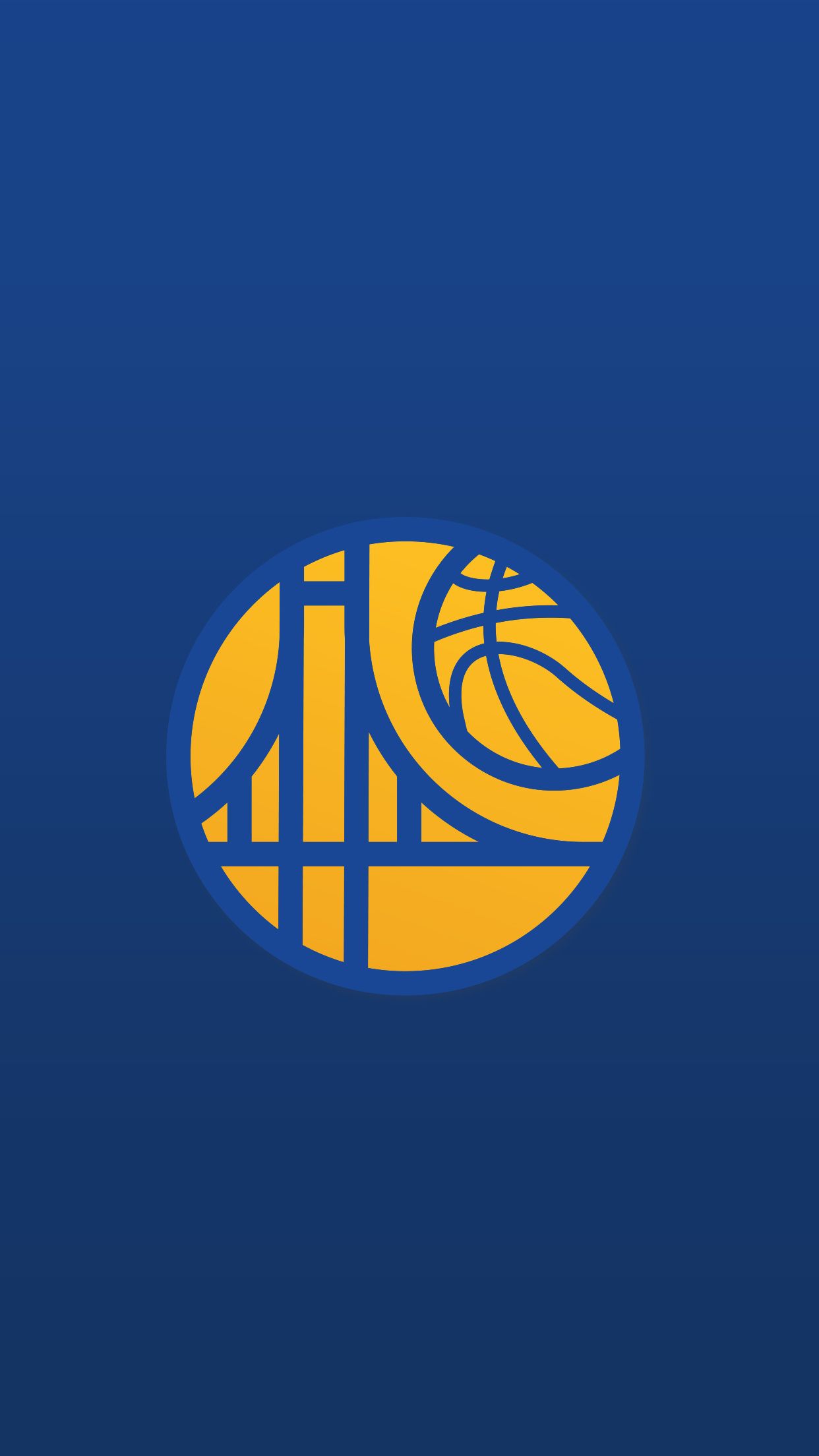 Logo Golden State Warriors blu, NBA, 1242x2208 Verticale, iPhone Pro
