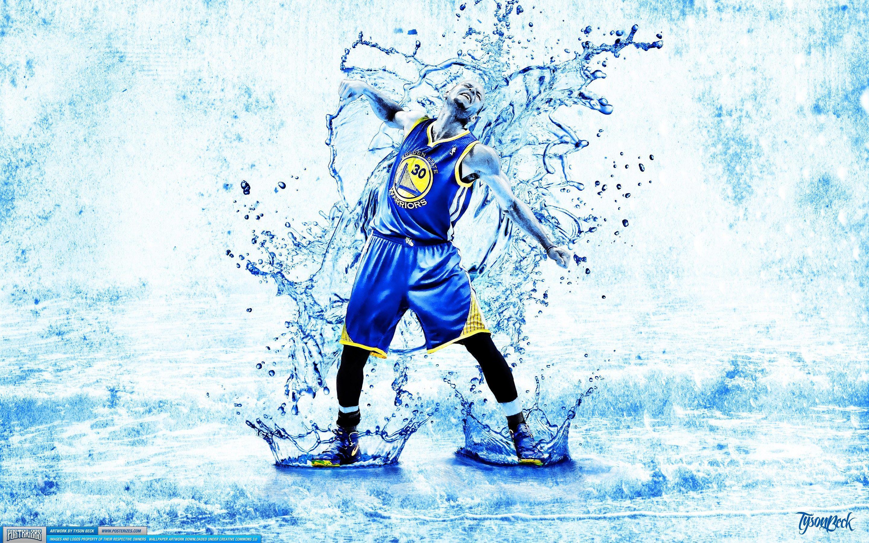Giocatore Warriors effetto acqua, 2880x1800 2K, Laptop