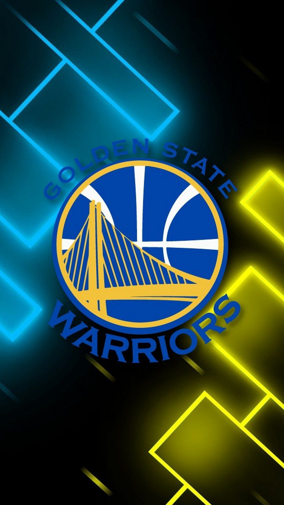 Logo Golden State Warriors neon, 1080x1920 Full HD Verticale, iPhone