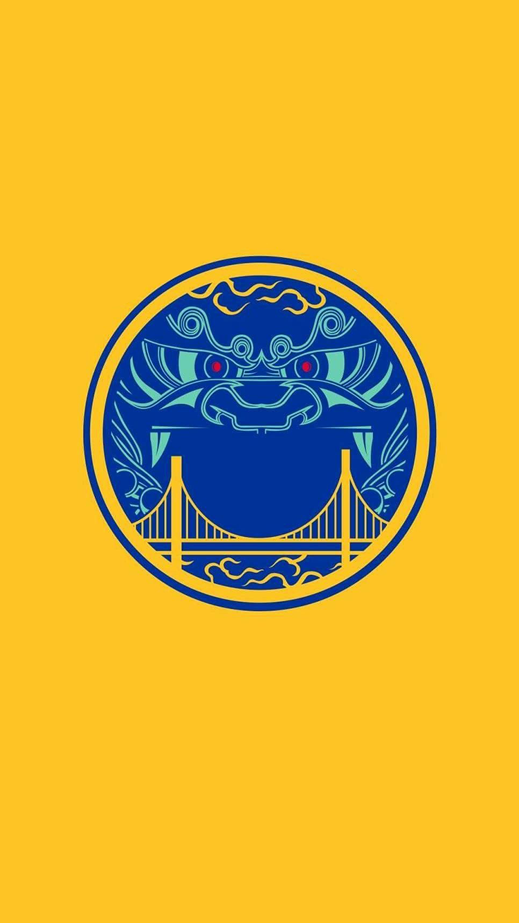 Logo Golden State Warriors stilizzato, 750x1334 Verticale, iPhone