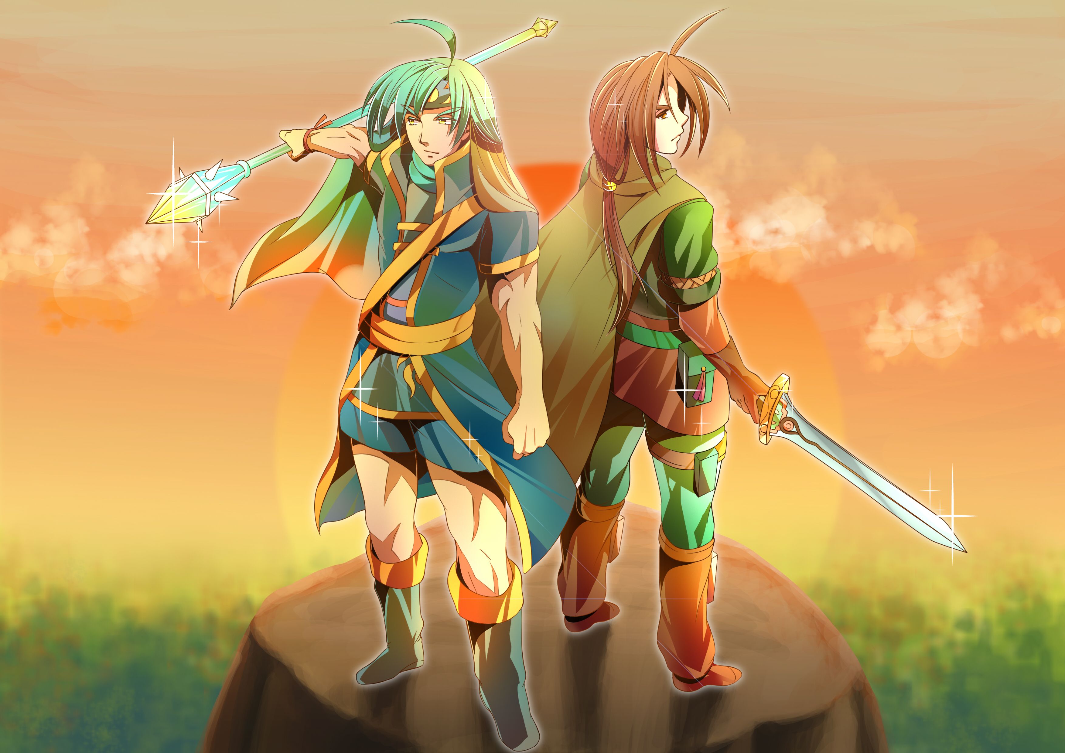 Golden Sun personaggi con spade, 3507x2480 2K+, Desktop