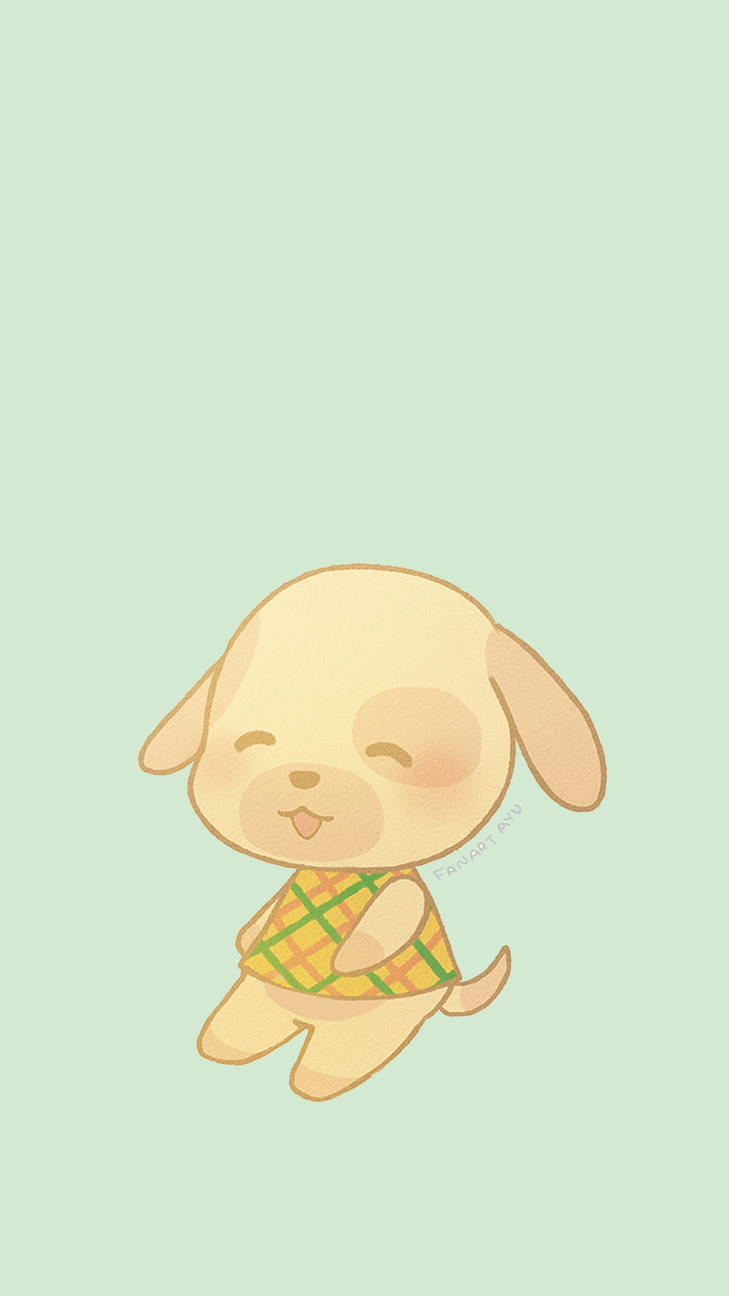 Goldie Animal Crossing cane, 1440x2560 Full HD Verticale, Smartphone