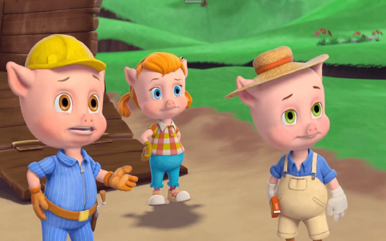 Tre porcellini animati Goldie Bear, 1280x800 720p, PC