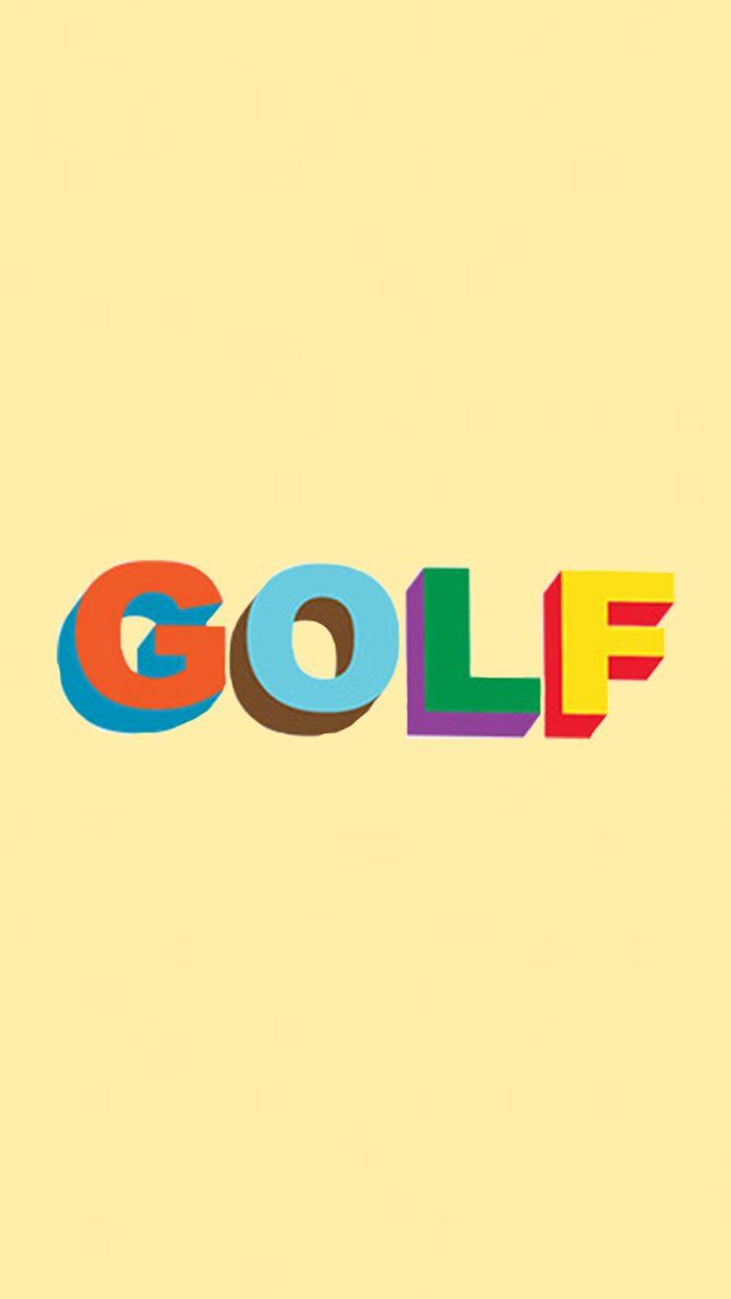 Logo GOLF colorato sfondo giallo, 670x1191 Full HD Verticale, iPhone