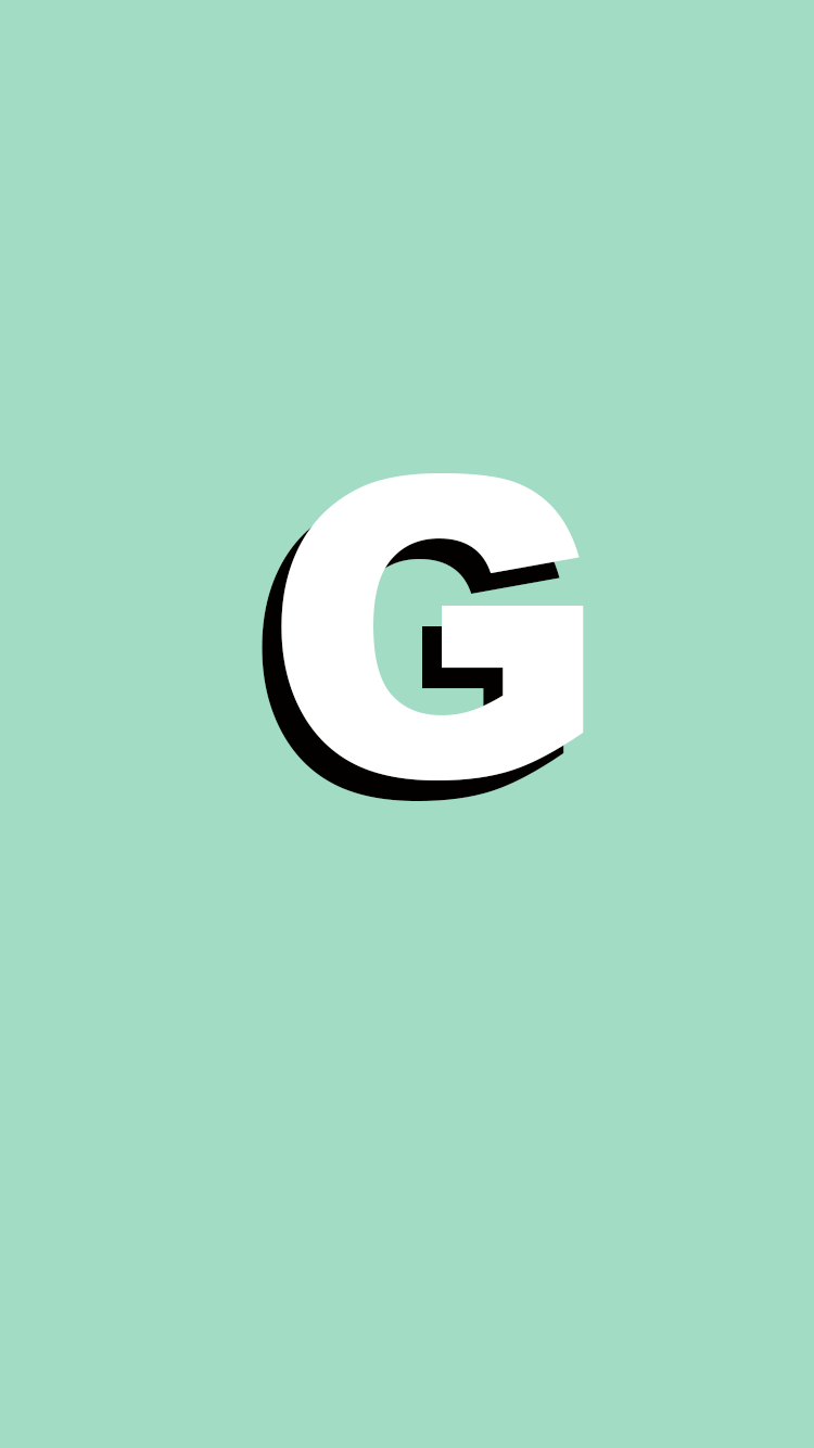 Logo lettera G, verde menta, 750x1334 Full HD Verticale, iPhone