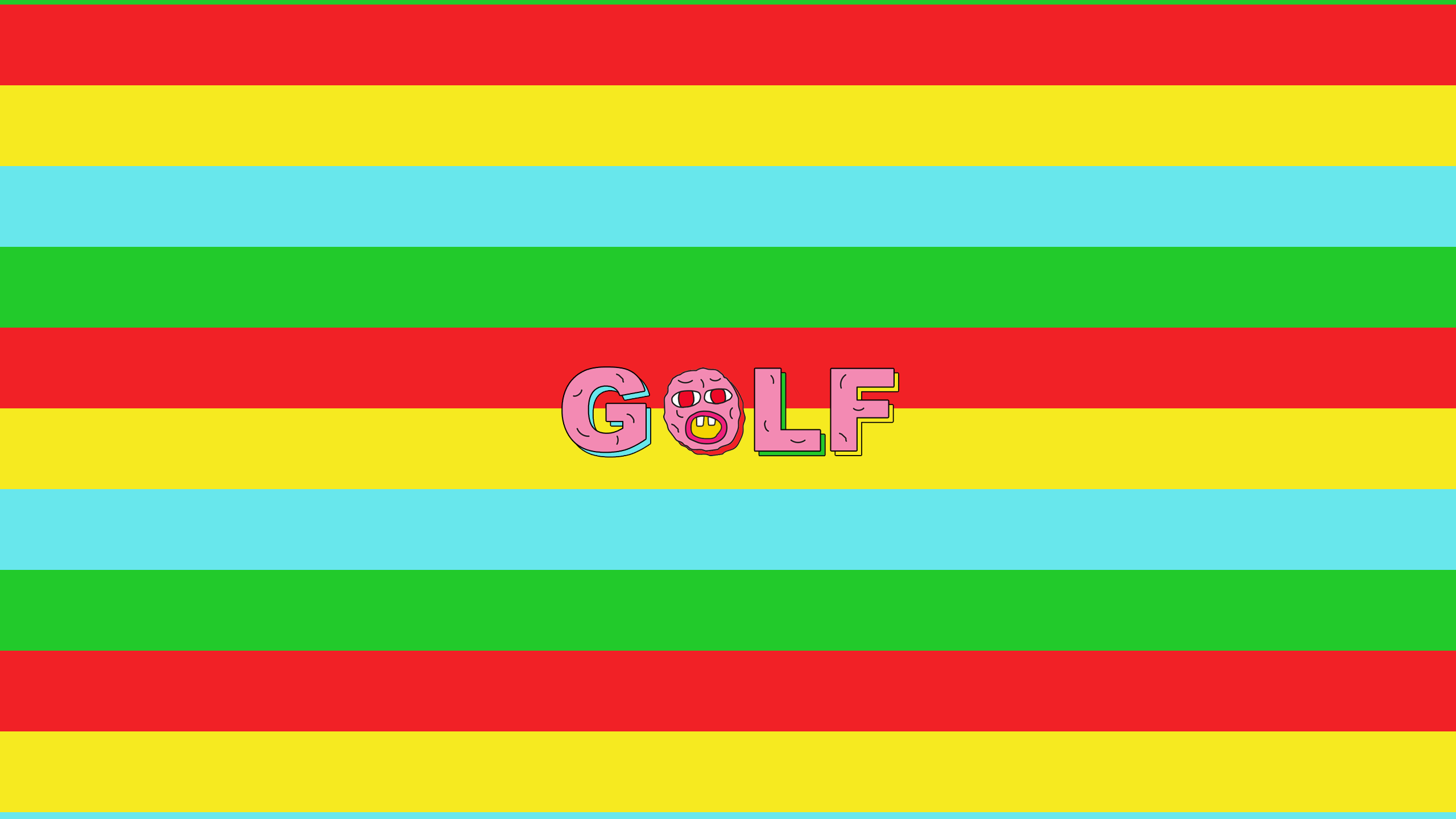 Logo Golf Wang righe colorate, 2560x1440 2K, Monitor Gaming