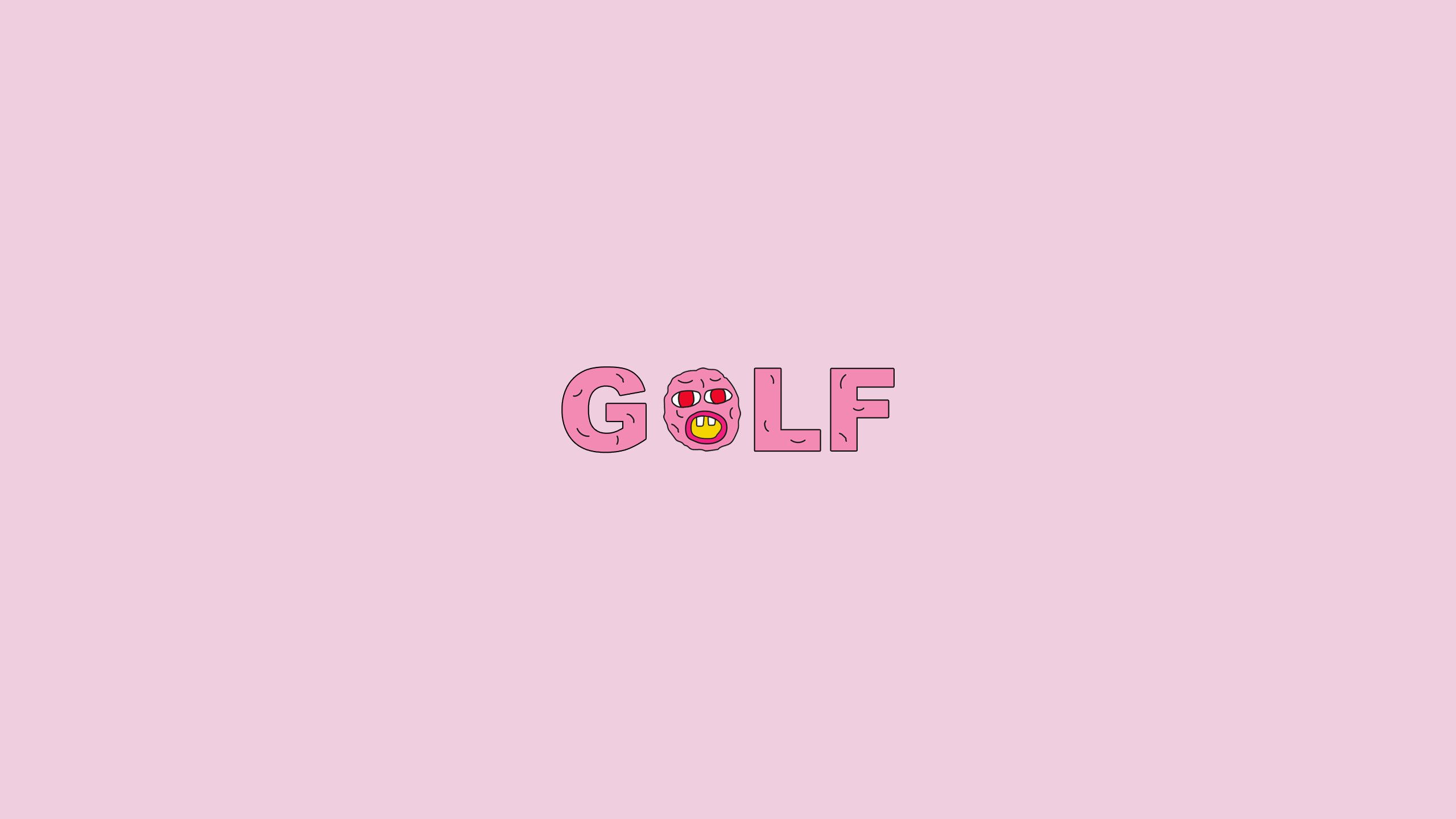 Logo Golf Wang rosa, 2560x1440 QHD, Monitor Gaming