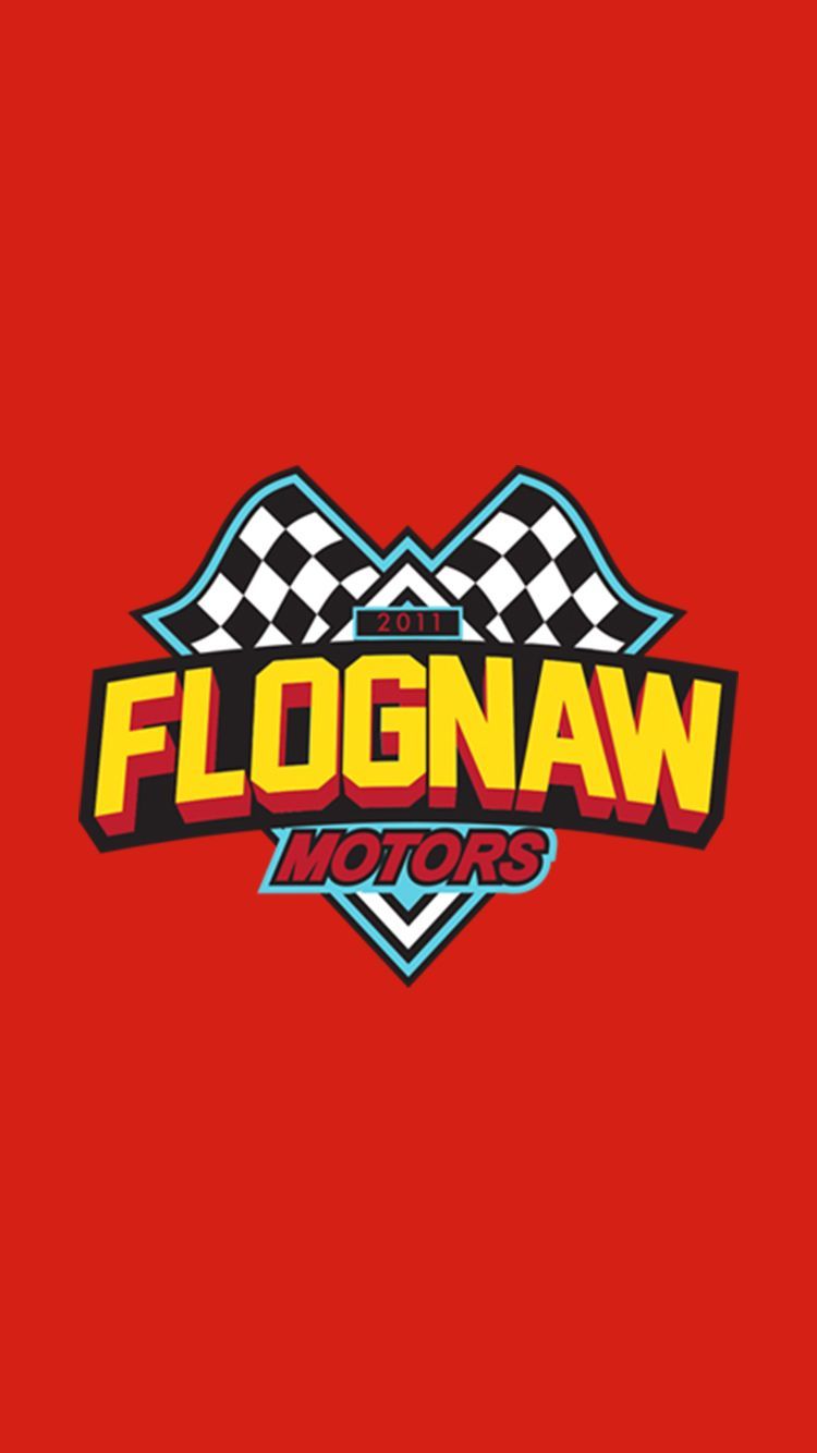 Logo Flognaw Motors sfondo rosso, 750x1334 Full HD Verticale, iPhone