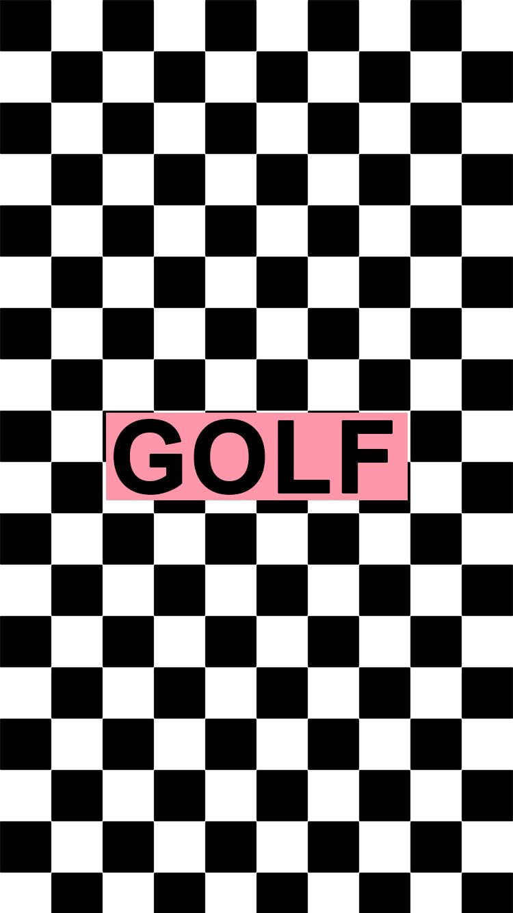 Scacchiera bianco nero logo Golf, 750x1334 Full HD Verticale, Smartphone