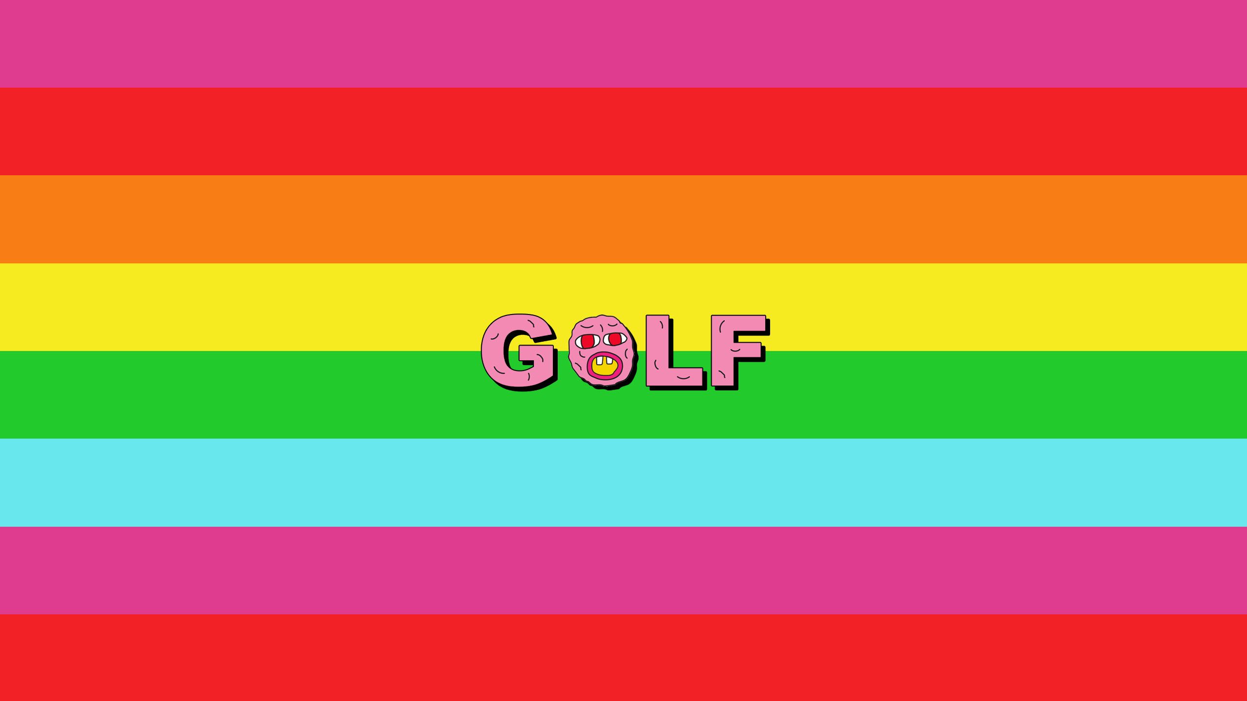 Logo GOLF strisce arcobaleno, 2560x1440 2K QHD, Monitor Gaming