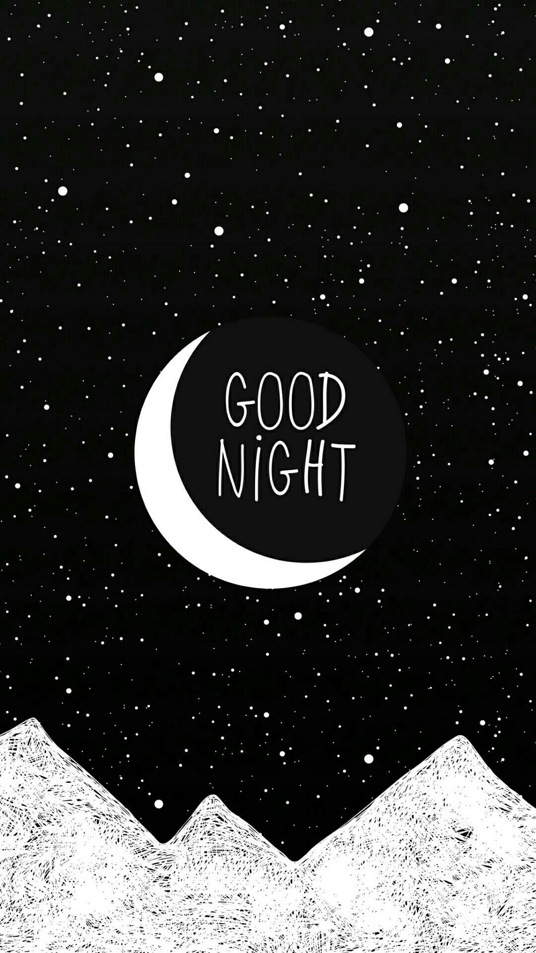Luna e montagne buonanotte, 1080x1920 Verticale, Telefono