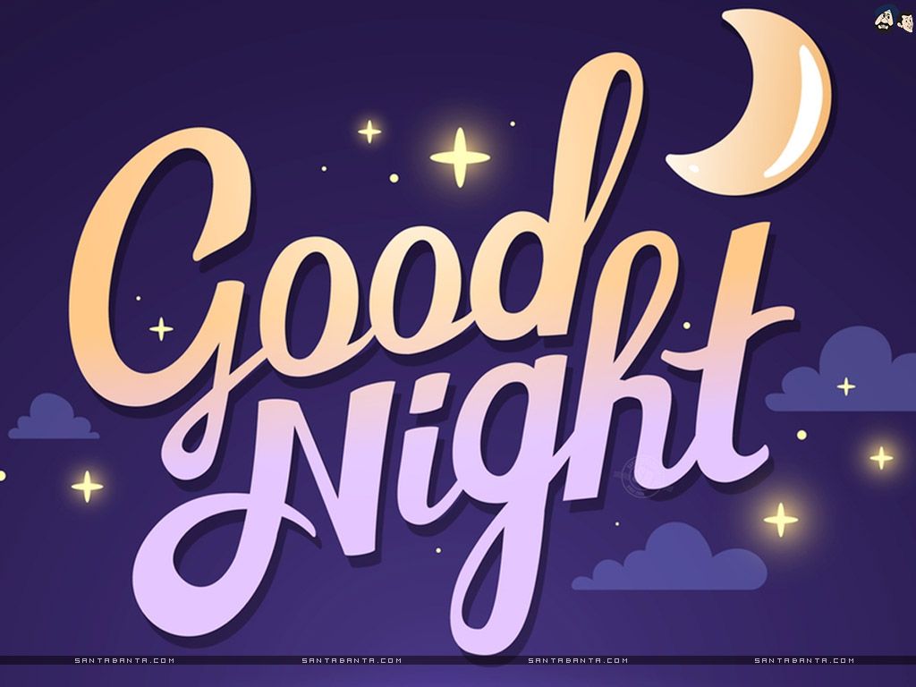 Good Night testo luna stelle, 1024x768 HD, iMac