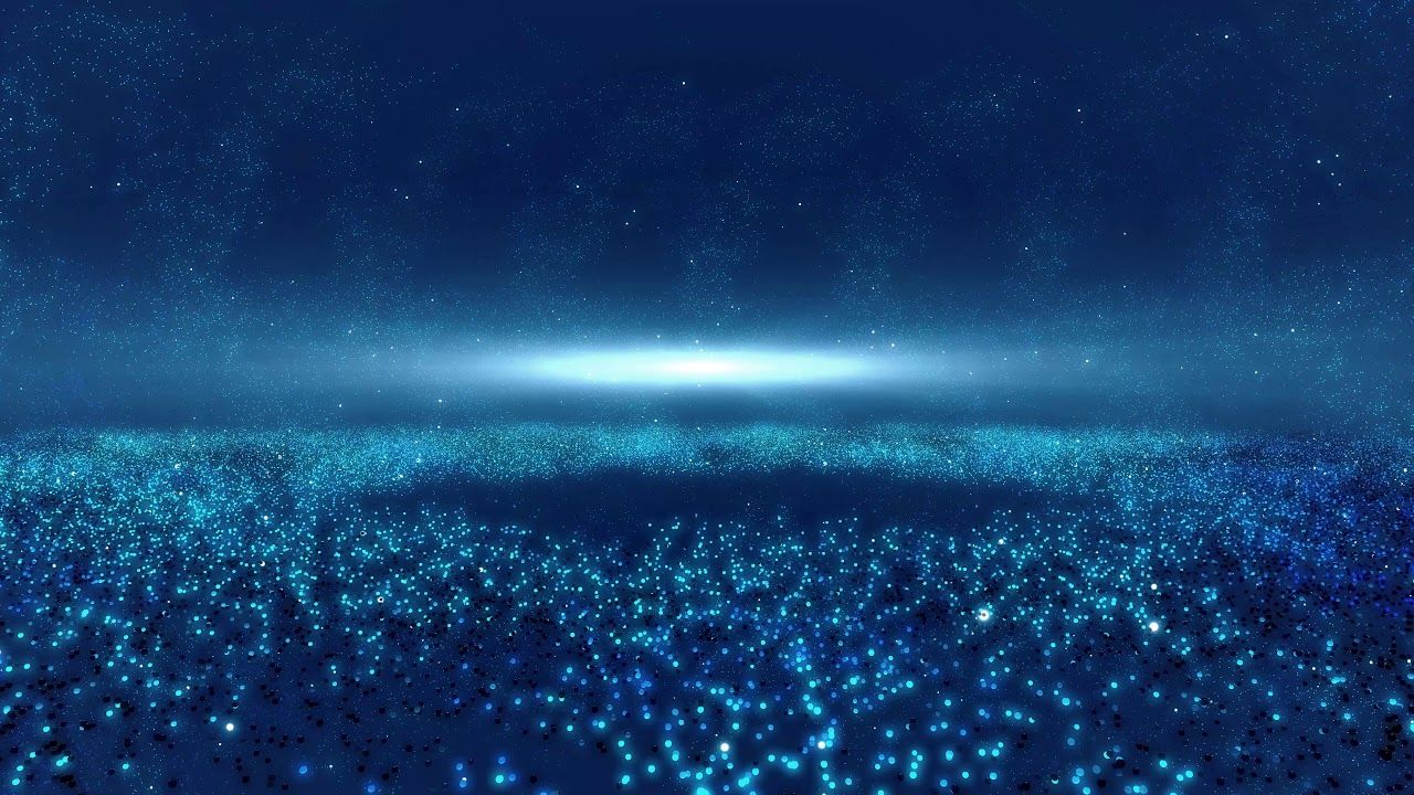 Particelle blu luminose nello spazio, 1280x720 HD, PC Desktop