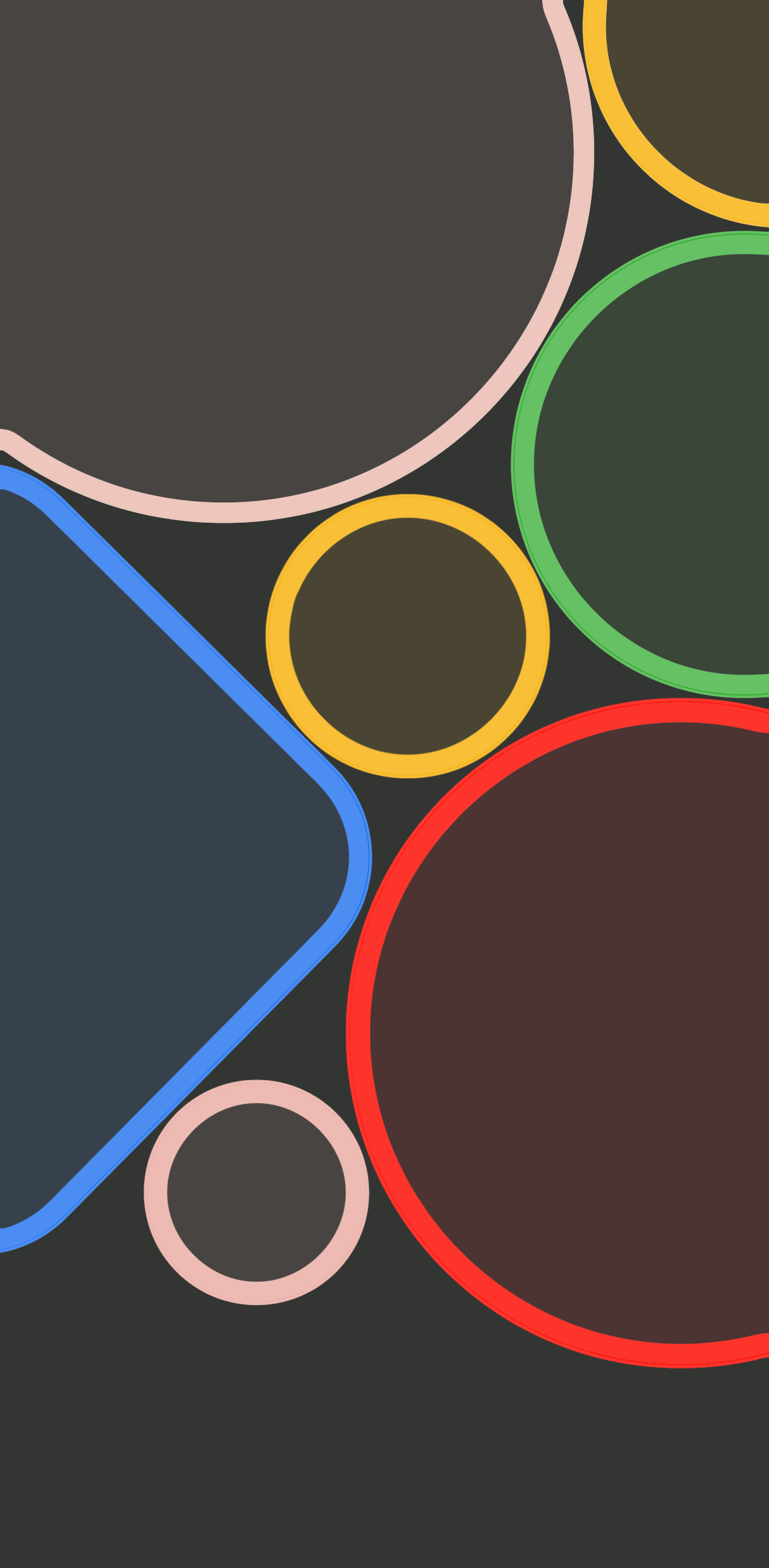 Cerchi colorati geometrici astratti, 1214x2475 Verticale, Telefono