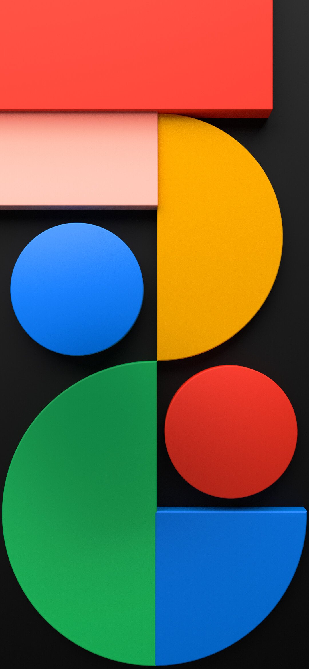 Forme geometriche colorate Google, 1080x2340 Verticale, Mobile