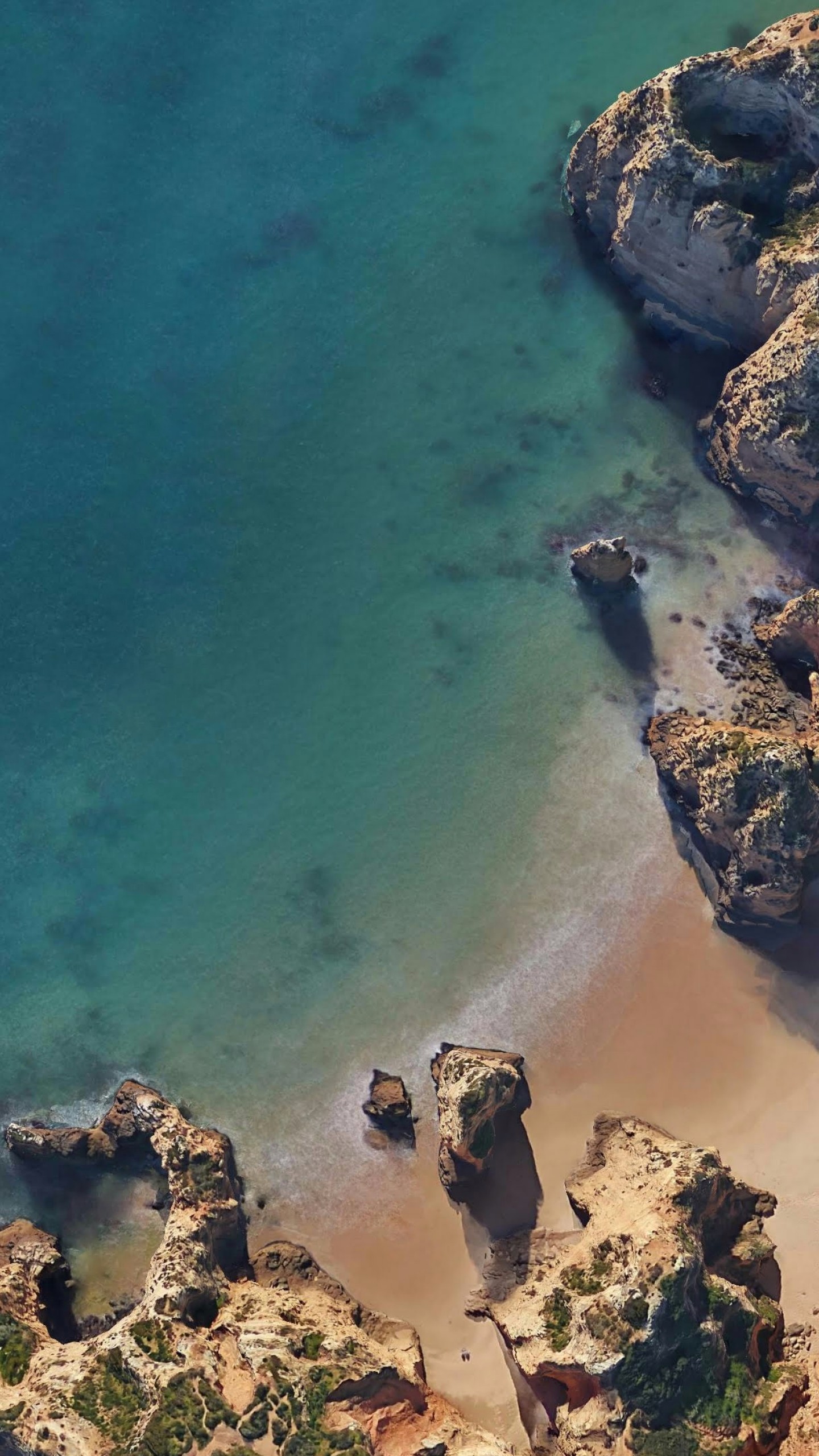 Costa rocciosa vista dall'alto, 1440x2560 Full HD Verticale, iPhone