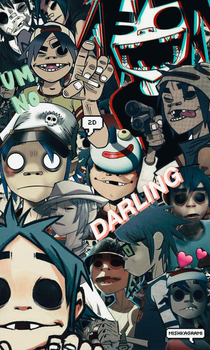 Gorillaz murale graffiti colorato, 750x1334 Full HD Verticale, iPhone