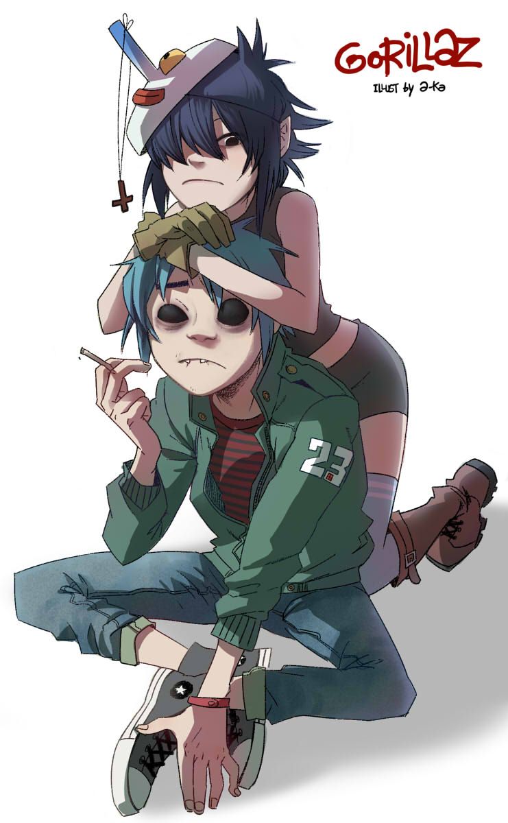 Noodle e 2D Gorillaz, 741x1200 Full HD Verticale, iPhone Pro