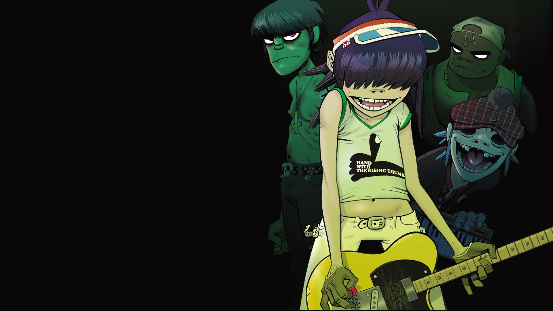 Gorillaz personaggi copertine libri, 1089x1936 Full HD Verticale, iPhone Air