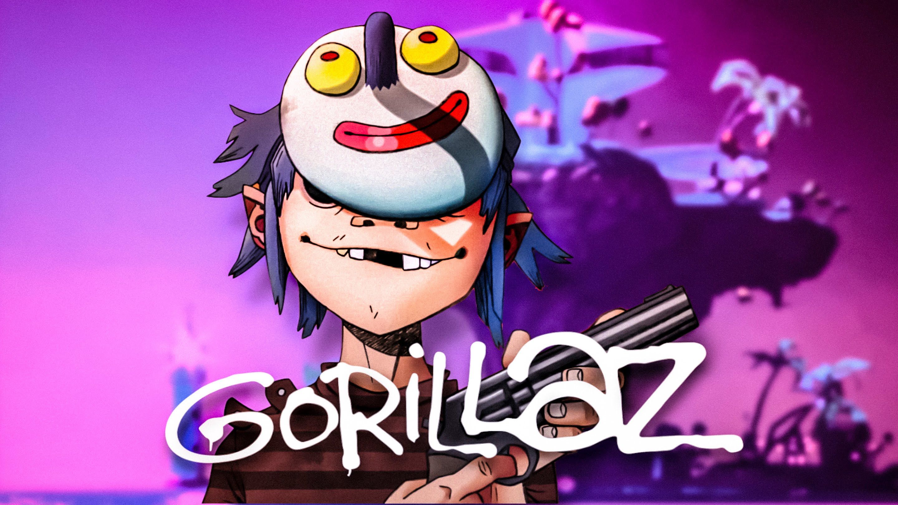 Personaggio Gorillaz maschera bianca, 2880x1620 2K+, Desktop
