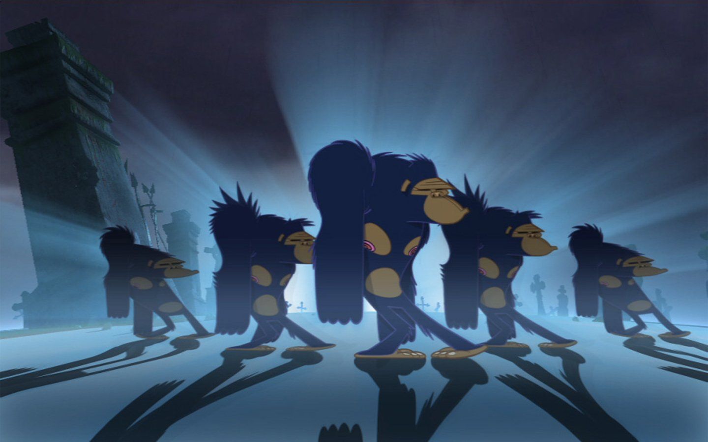 Gorillaz personaggi in ombra, 1440x900 720p, PC
