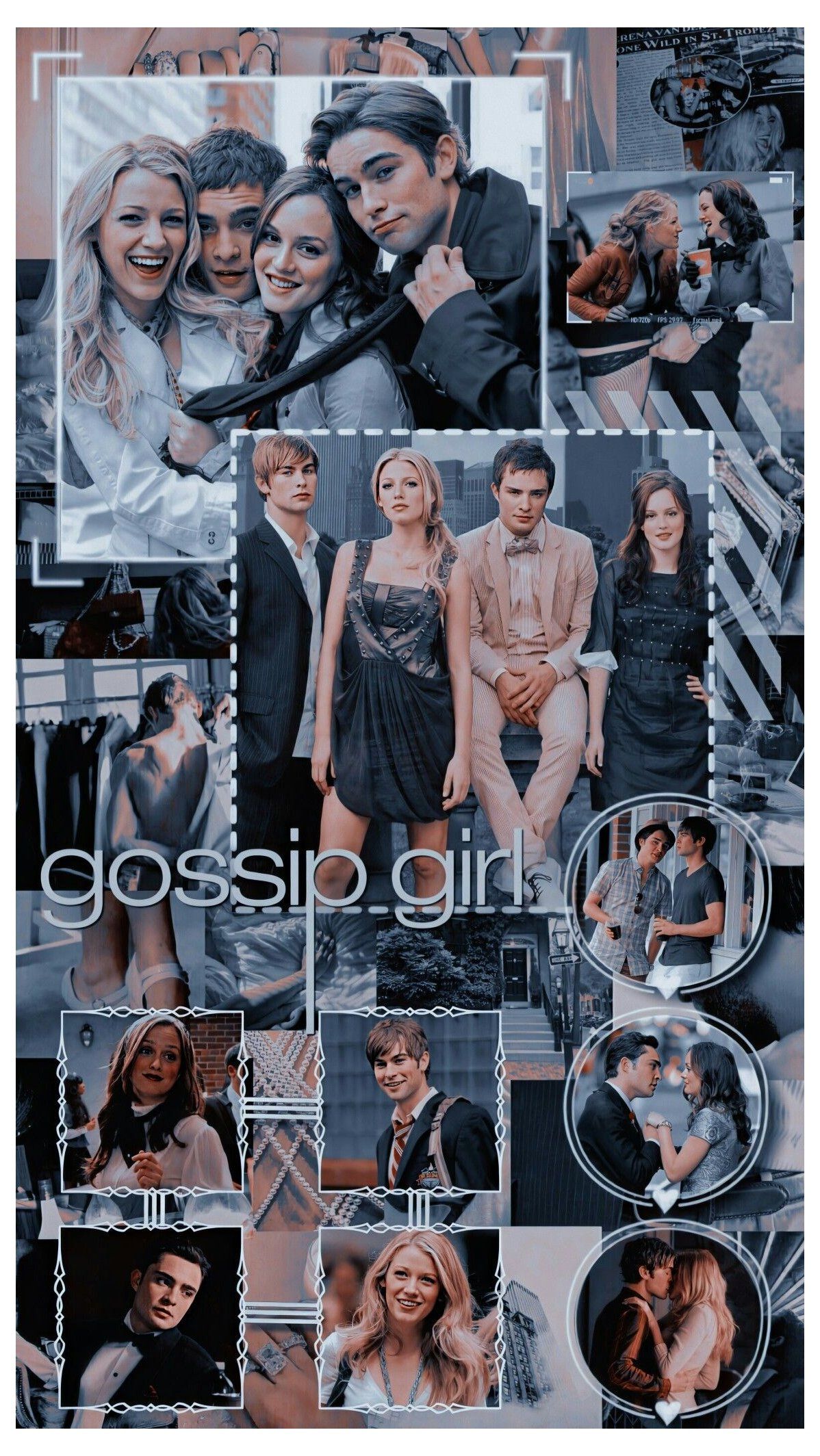 Collage foto Gossip Girl, 1198x2128 Full HD Verticale, Smartphone
