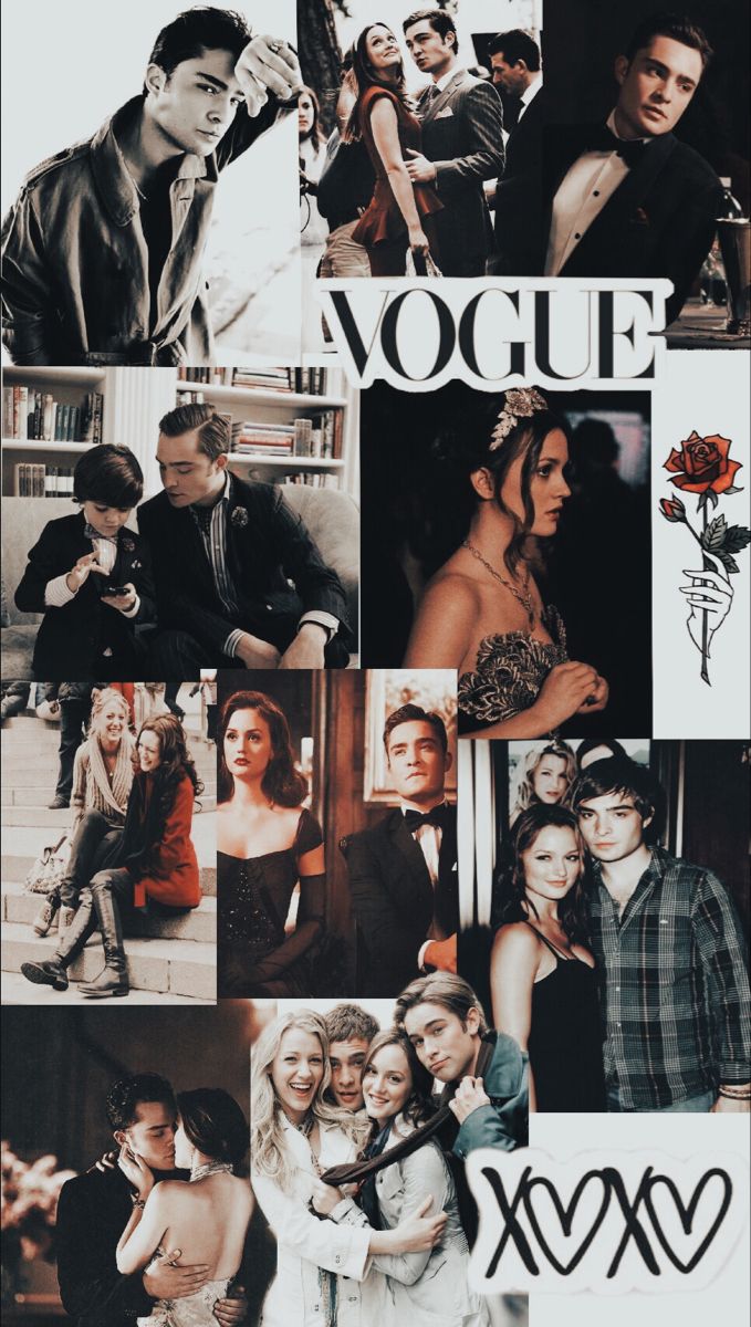 Collage personaggi Gossip Girl Vogue, 679x1200 Verticale, Mobile