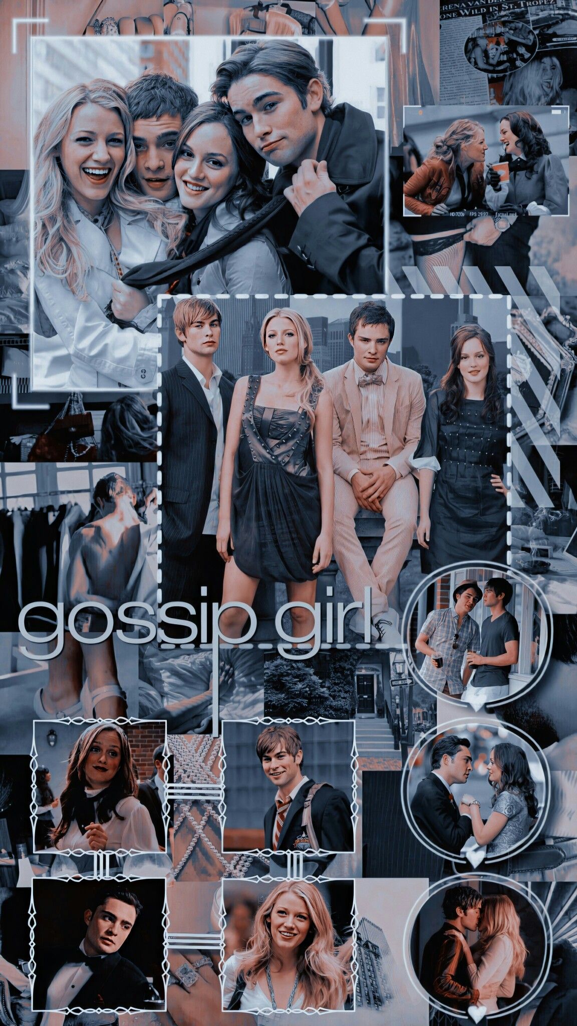 Collage personaggi Gossip Girl, 1152x2048 Full HD Verticale, Realme