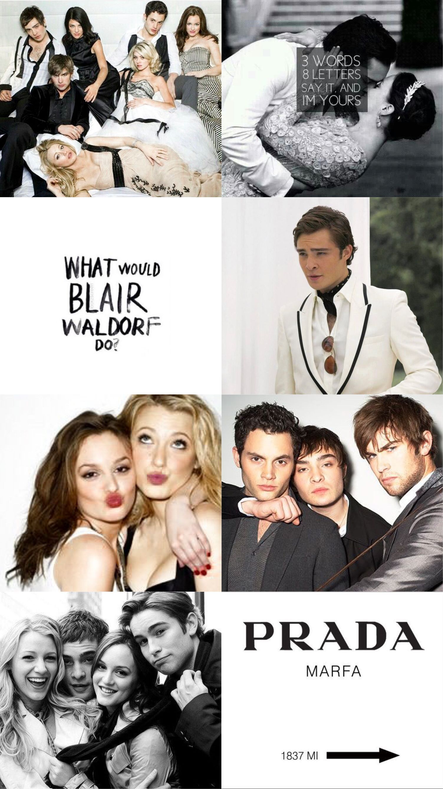 Collage Gossip Girl personaggi, 1503x2673 Full HD Verticale, Smartphone
