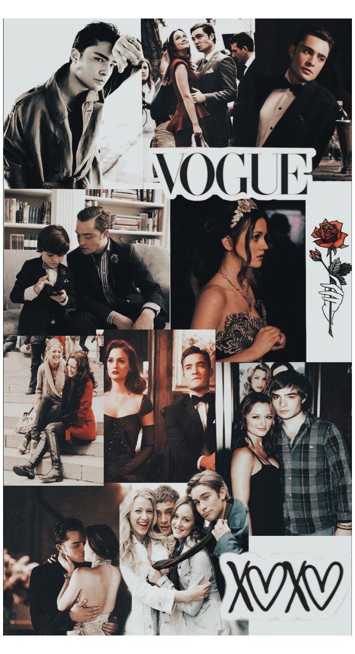 Collage Gossip Girl Vogue, 691x1272 Verticale, Telefono