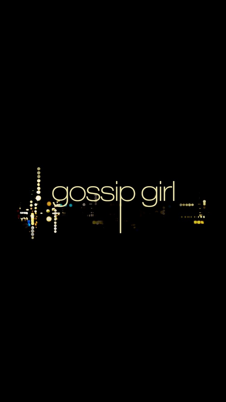 Logo Gossip Girl skyline notturno, 750x1334 Verticale, Telefono