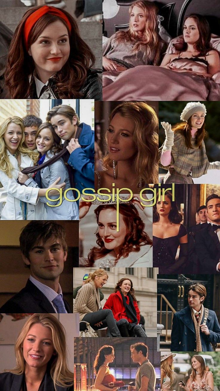 Collage cast Gossip Girl, 736x1308 Verticale, Telefono