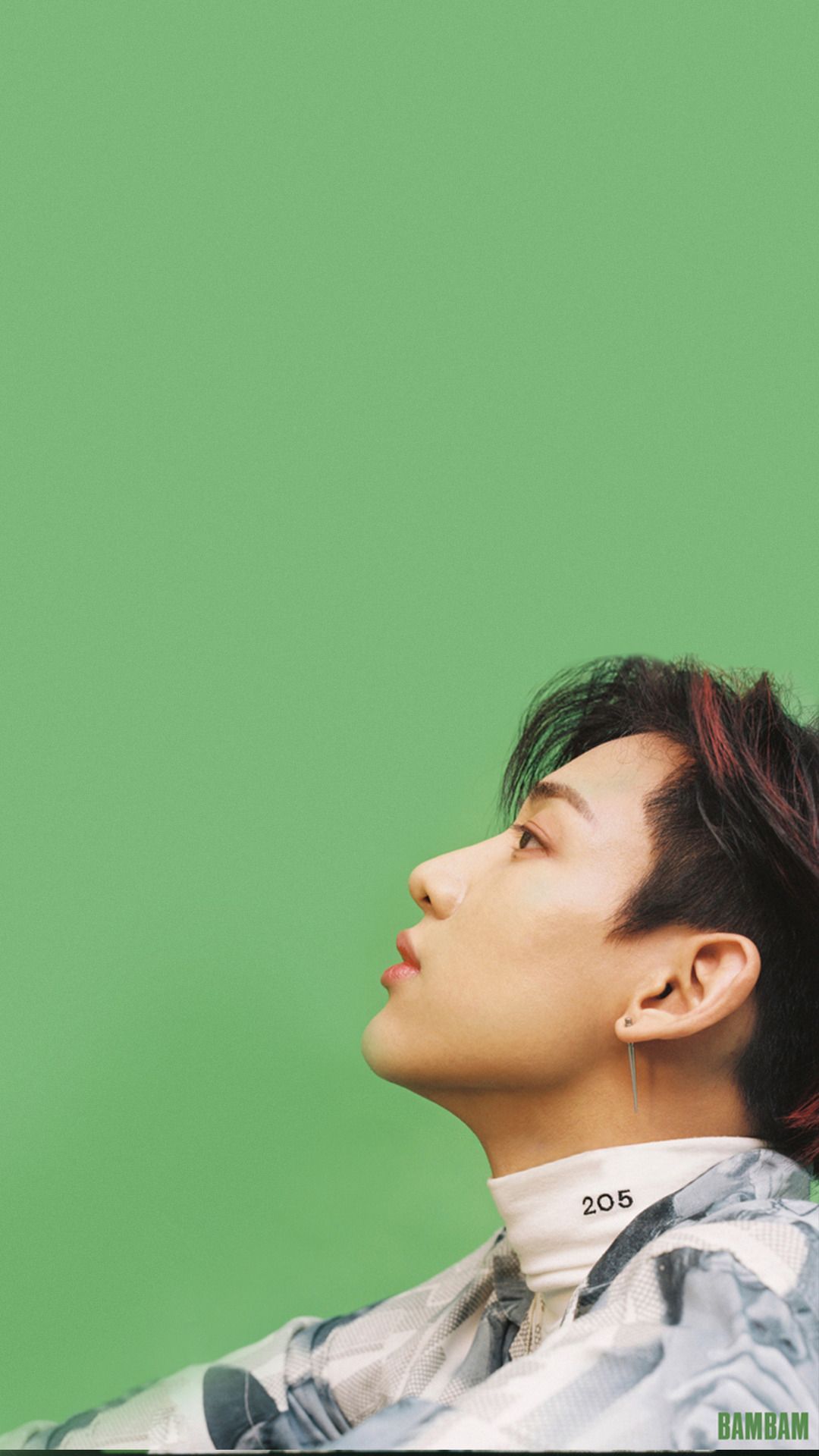 BamBam profilo sfondo verde, GOT7, 1080x1920 Full HD Verticale, iPhone