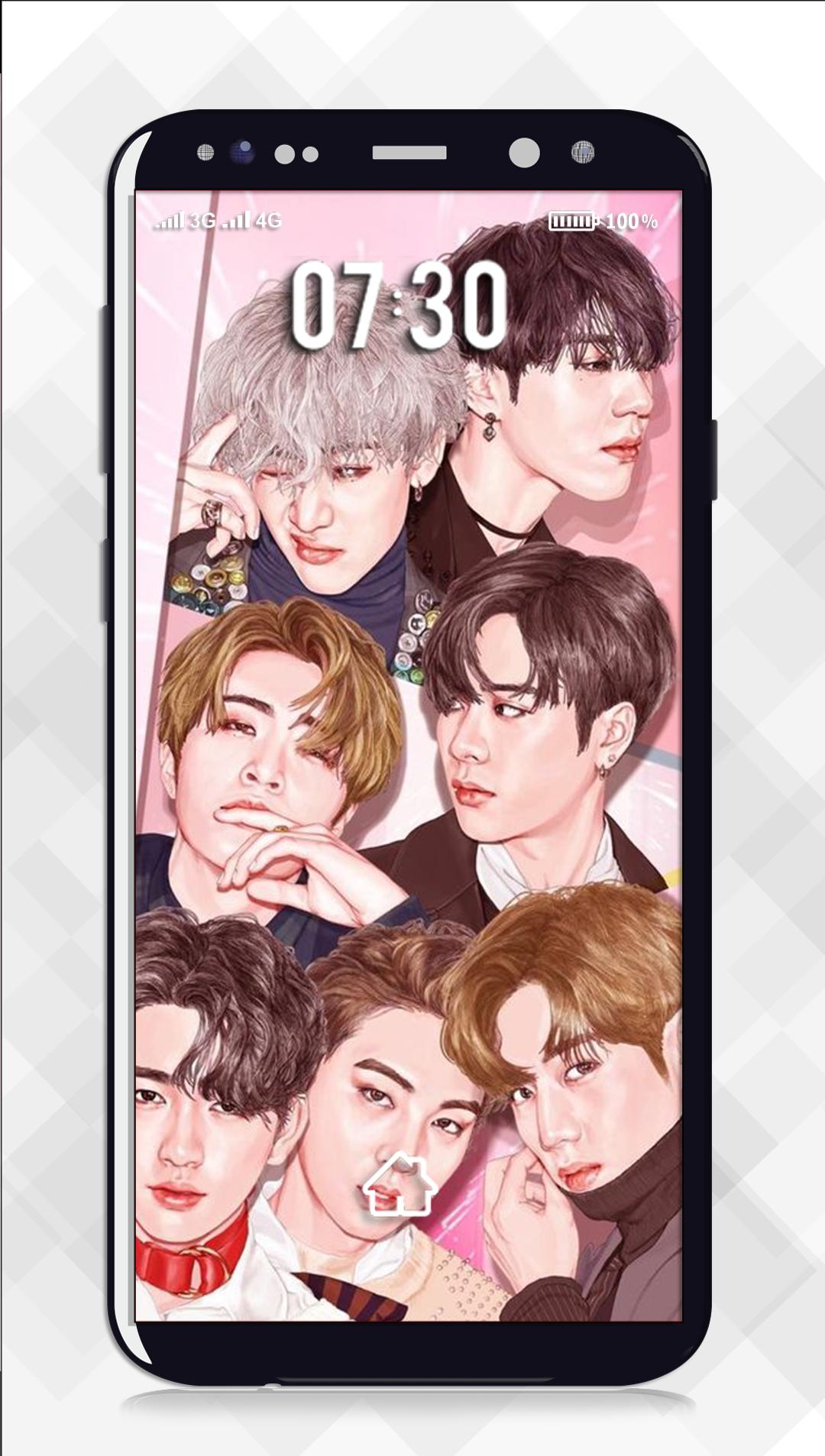 Got7 gruppo K-pop illustrato, 1080x1906 Full HD Verticale, iPhone