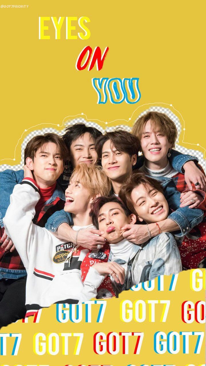GOT7 gruppo sfondo giallo, 720x1280 Verticale, Telefono