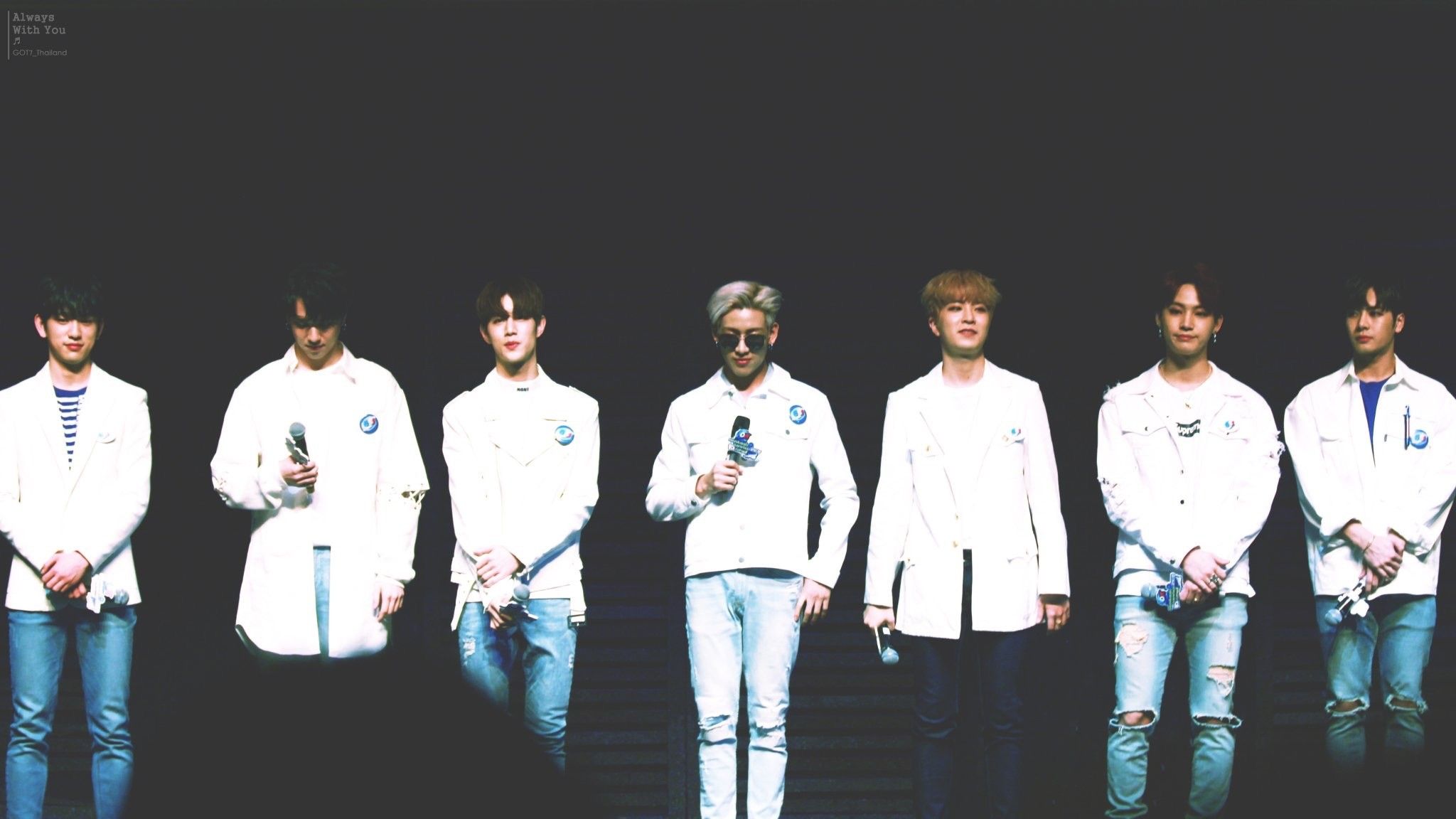 Got7 gruppo giacche bianche, 2048x1152 alta risoluzione, PC