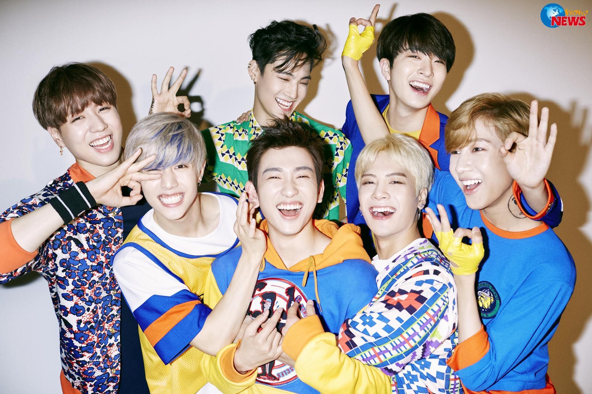 Gruppo Got7 sorridenti colorati, 1920x1279 WUXGA, Desktop