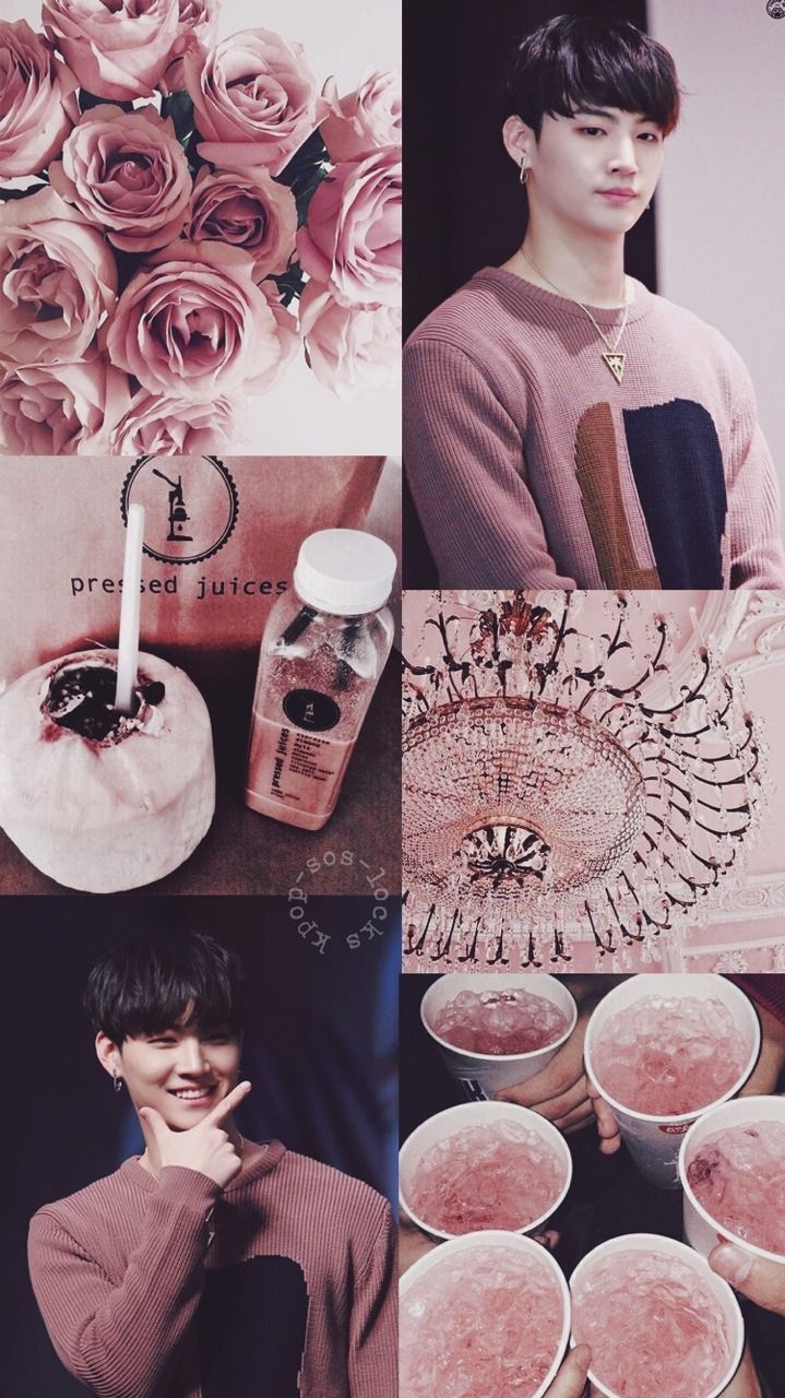 Collage idol K-pop rosa, 719x1280 Verticale, Telefono