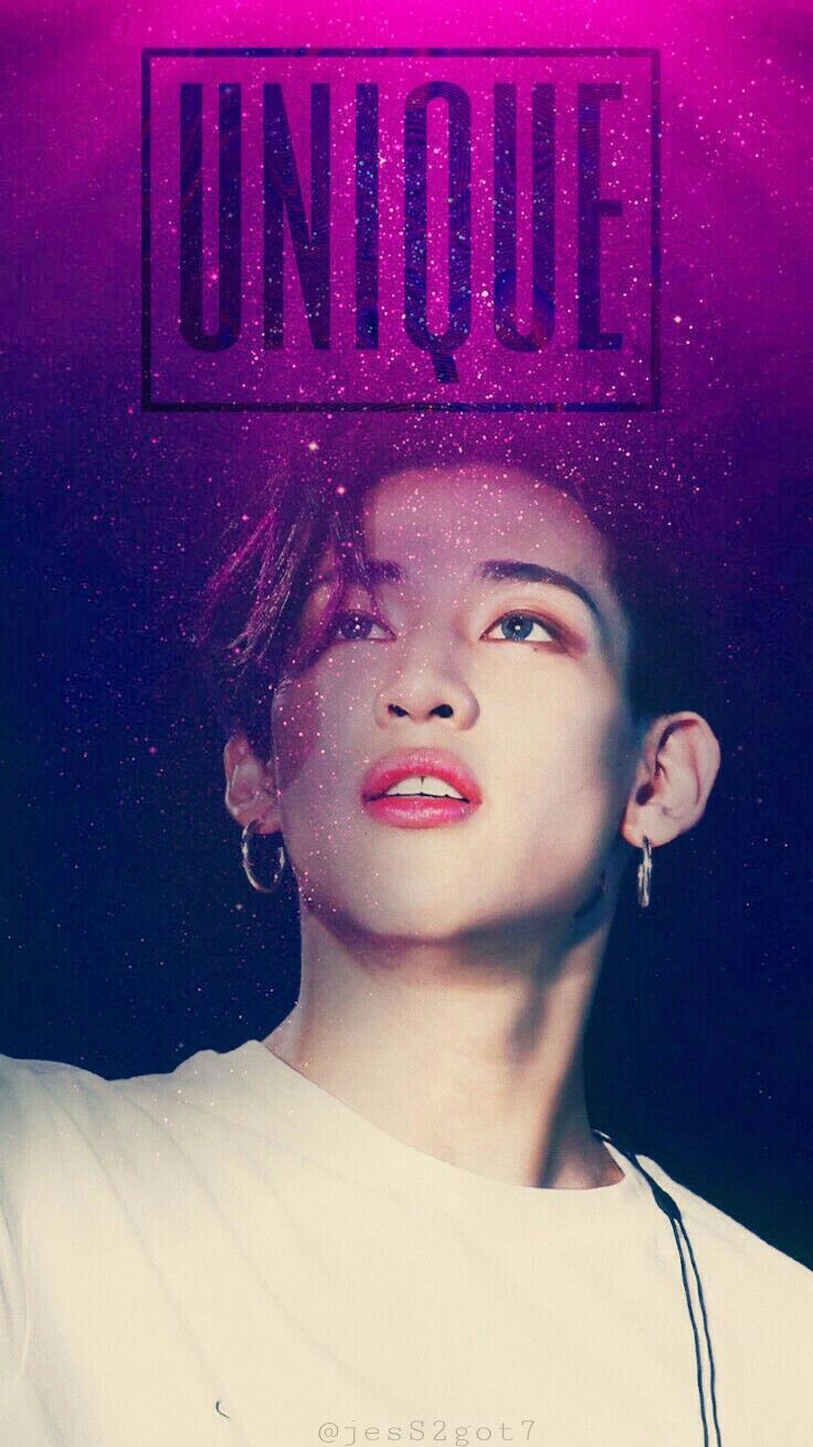 BamBam GOT7 ritratto viola, 736x1309 Verticale, Telefono