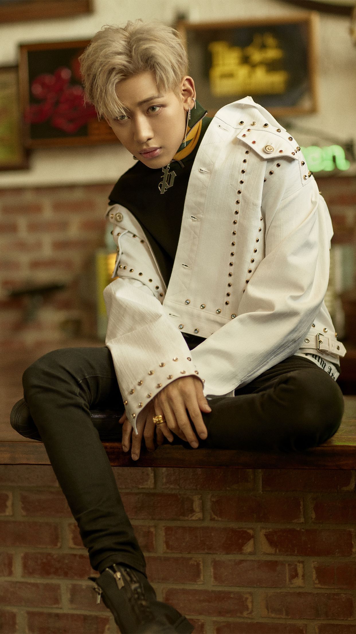 BamBam GOT7 giacca bianca, 1242x2208 Full HD Verticale, iPhone