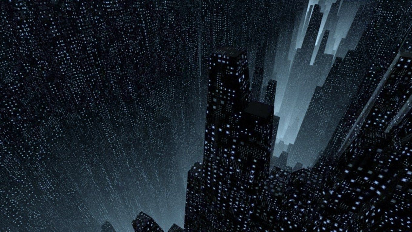 Gotham City skyline notturno, 1360x768 720p, iMac