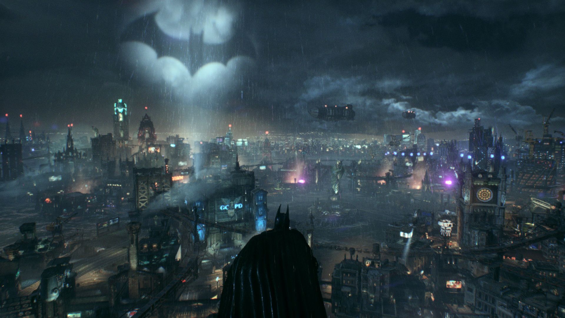 Batman skyline Gotham City, 1920x1080 Full HD, Laptop