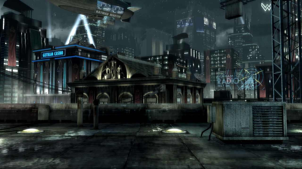 Tetto Gotham City notturno, 1280x720 720p, PC