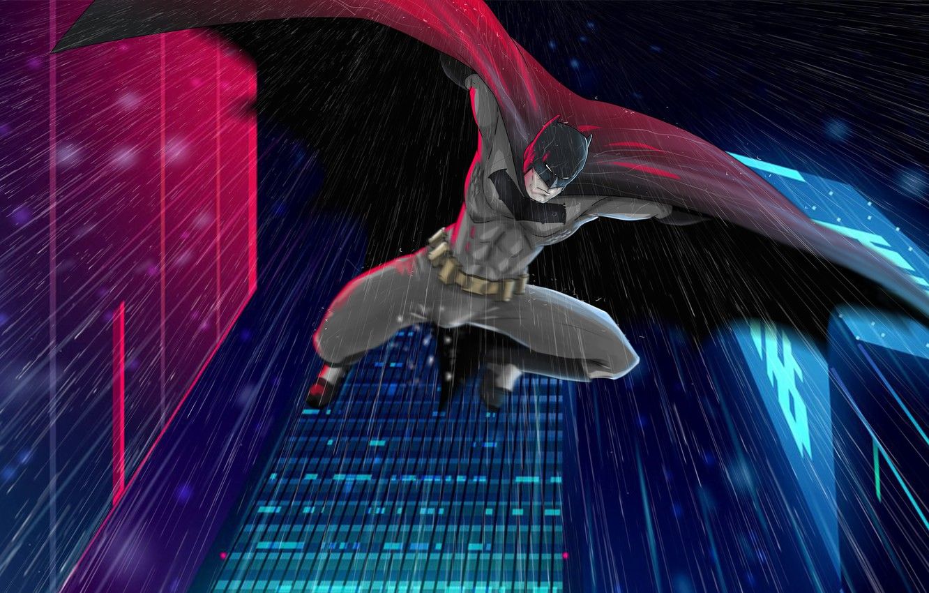 Batman sotto la pioggia, Gotham, 1332x850 720p, PC