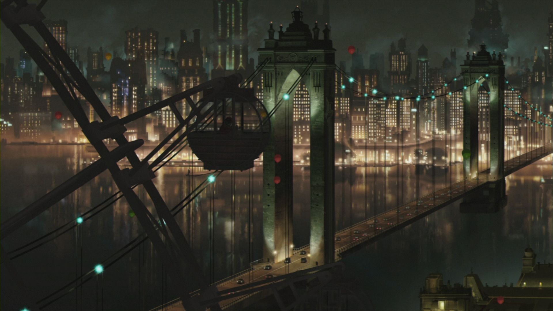 Gotham City ponte notturno, 1920x1080 Full HD, Desktop