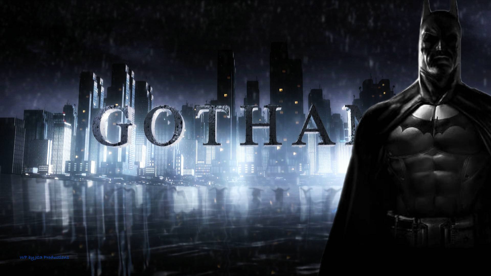 Batman skyline Gotham City, 1920x1080 1080p, Laptop